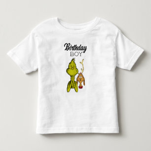 Grinch Chalkboard Birthday Boy Toddler T-shirt