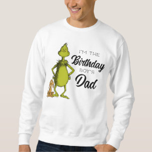 Grinch Chalkboard Birthday Boy's Dad Sweatshirt
