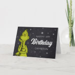 Grinch Chalkboard Birthday Card<br><div class="desc">Happy Birthday to You! Customize this Dr. Seuss Birthday card with your child's name.</div>