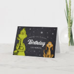 Grinch Chalkboard Birthday Card<br><div class="desc">Happy Birthday to You! Customize this Dr. Seuss Birthday card with your child's name.</div>