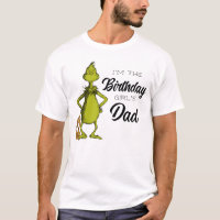 Grinch Chalkboard Birthday Girl's Dad