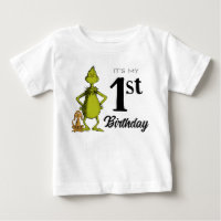 Grinch Chalkboard First Birthday