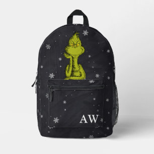 Grinch Chalkboard Printed Backpack