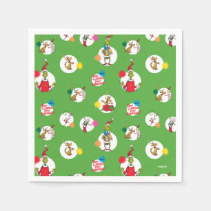 Grinch   Christmas Dot Pattern Napkin