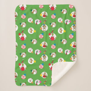Grinch   Christmas Dot Pattern Sherpa Blanket