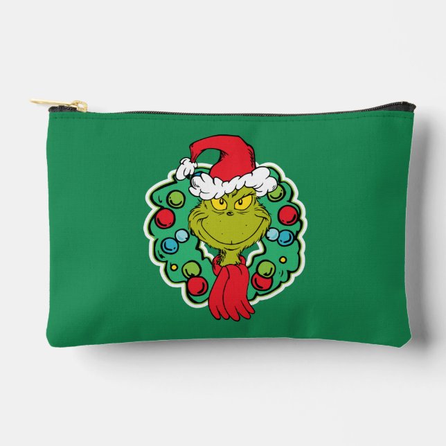Grinch | Christmas Holiday Wreath Accessory Pouch (Front)