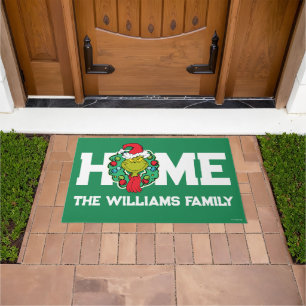 Grinch   Christmas Holiday Wreath Doormat