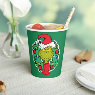 Grinch   Christmas Holiday Wreath Paper Cups