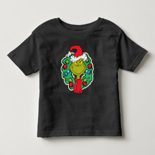Grinch Christmas Holiday Wreath Toddler T-shirt