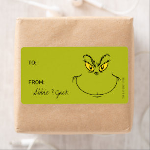 Grinch Christmas - To From Stickers