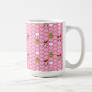 Grinch & Cindy-Lou Pink Heart Pattern Coffee Mug