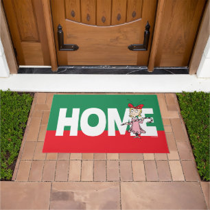 Grinch   Cindy-Lou Who - Holding Candy Cane Doormat