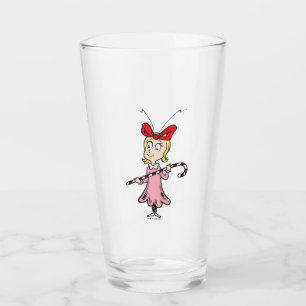 Grinch   Cindy-Lou Who - Holding Candy Cane Glass