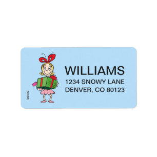 Grinch   Cindy-Lou Who - Holding Present Label