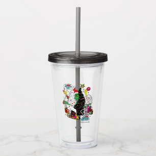 Grinch Colourful Christmas Graphic Acrylic Tumbler