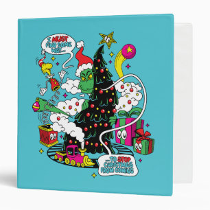 Grinch Colourful Christmas Graphic Binder
