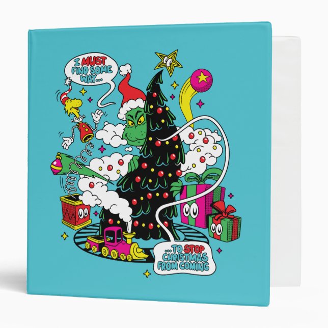 Grinch Colourful Christmas Graphic Binder (Front/Inside)