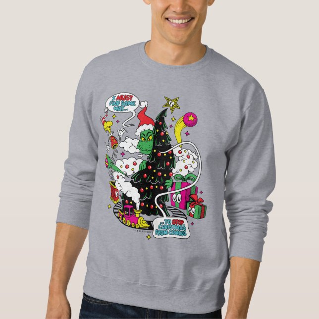 Grinch Colourful Christmas Graphic Sweatshirt (Front)