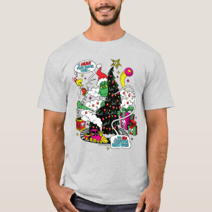 Grinch Colourful Christmas Graphic T-Shirt