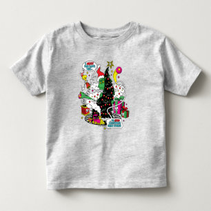 Grinch Colourful Christmas Graphic Toddler T-shirt