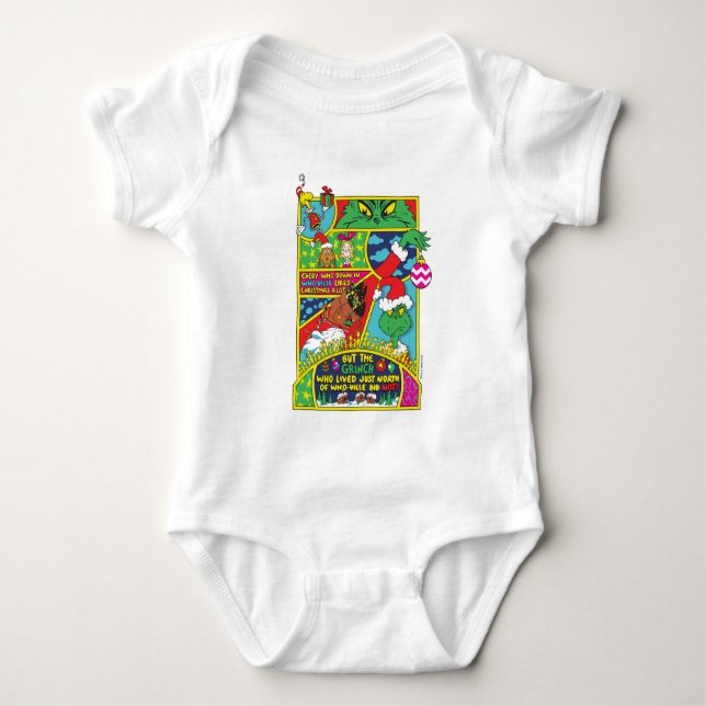 Grinch | Comic Graphic Baby Bodysuit (Front)