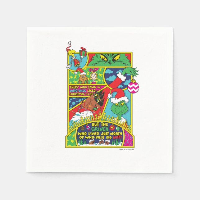 Grinch | Comic Graphic Napkin (Front)