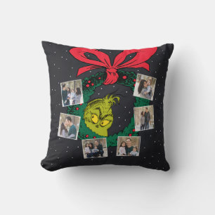 Grinch   Coussin de jet personnalisé d'ornement