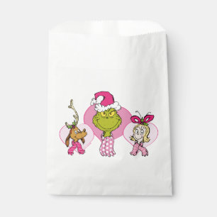 Grinch Crew in Pink Valentine's Portrait Favour Bag