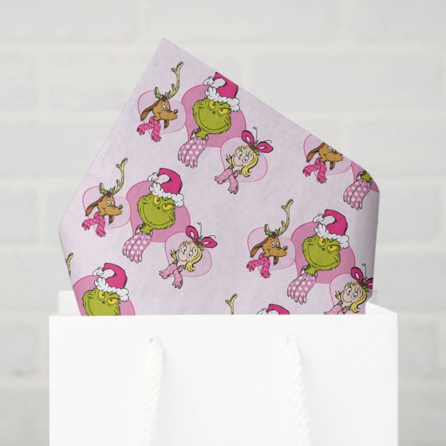 Grinch Crew in Pink Valentine's Portrait Tissue Paper (Gift Bag)