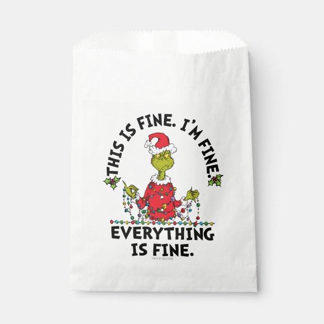 Grinch | Everything is Fine Favour Bag (Front)