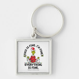 Grinch Everything is Fine Keychain