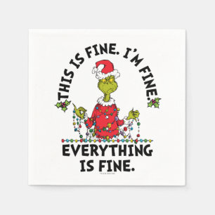 Grinch   Everything is Fine Napkin