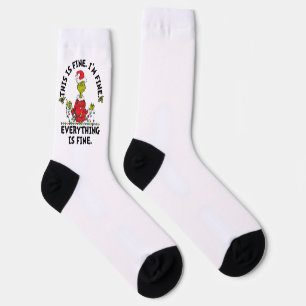 Grinch   Everything is Fine Socks