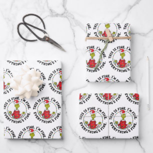 Grinch   Everything's Fine Wrapping Paper Sheet