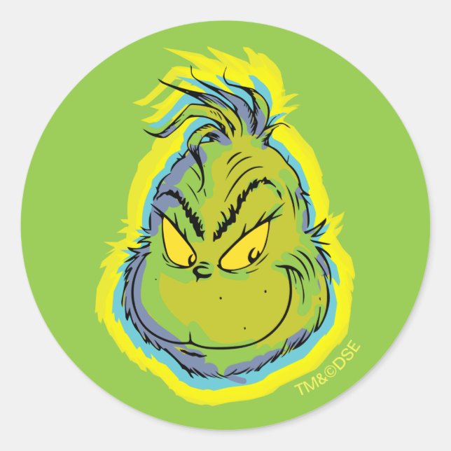 Grinch | Funny Sorry I Was Late I Didn't Want Classic Round Sticker (Front)
