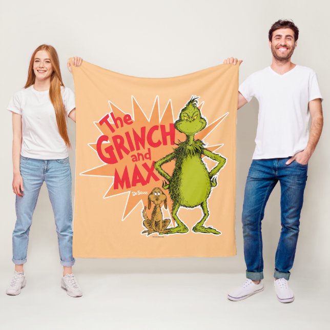 Grinch | Grinch & Max Starburst Fleece Blanket (In Situ)