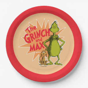 Grinch   Grinch & Max Starburst Paper Plate