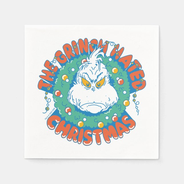 Grinch Hated Christmas Napkin (Front)
