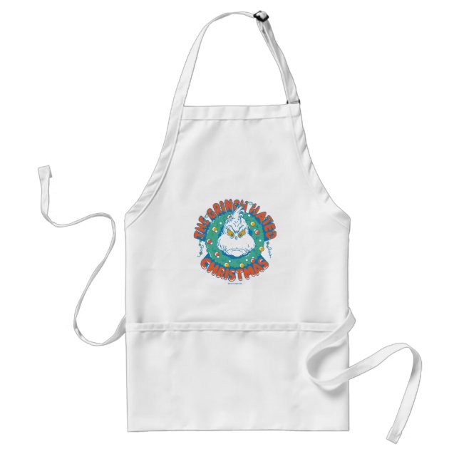 Grinch Hated Christmas Standard Apron (Front)
