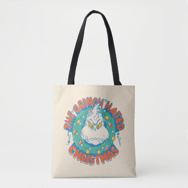 Grinch Hated Christmas Tote Bag (Front)