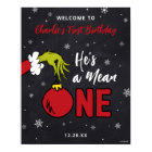 Grinch He's a Mean One 1st Birthday