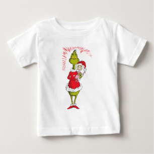 Grinch Holds Cindy Lou Who Baby T-Shirt
