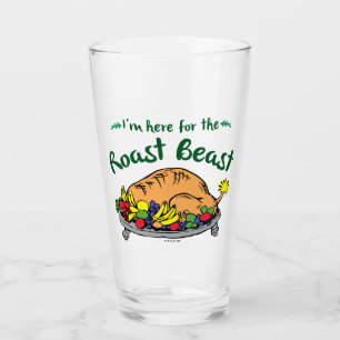 Grinch   I'm Here for the Roast Beast Quote Glass