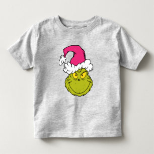 Grinch in Pink Santa Hat Toddler T-shirt