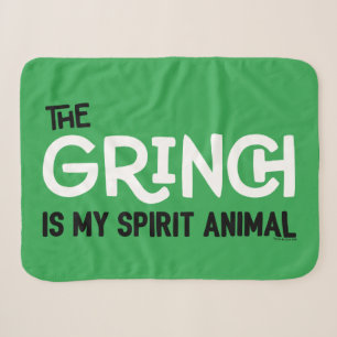 Grinch is my Spirit Animal Quote Sherpa Blanket