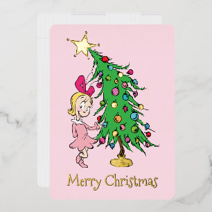 Grinch I've Been Cindy-Lou Who Good Foil Holiday Card