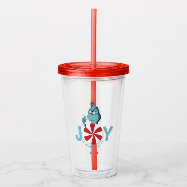 Grinch | Joy is Underrated Acrylic Tumbler (Front)