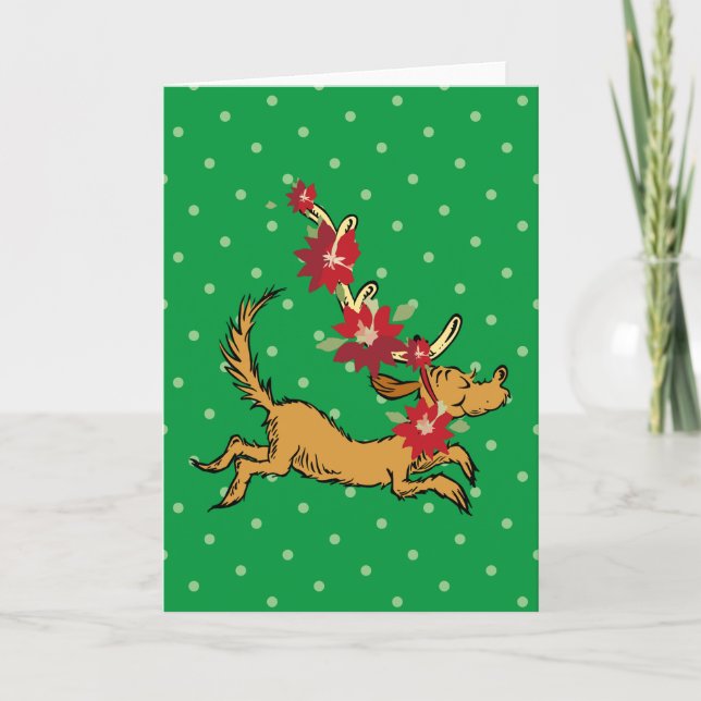 Grinch | Max Christmas Pointsettia Card (Front)
