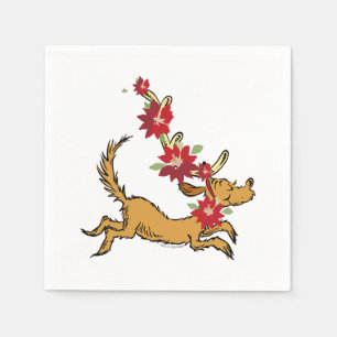 Grinch   Max Christmas Pointsettia Napkin