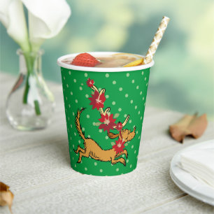 Grinch   Max Christmas Pointsettia Paper Cups